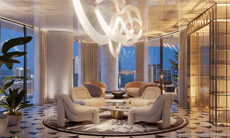 Artist's rendering of the lounge