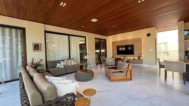 Living room opening to the terrace