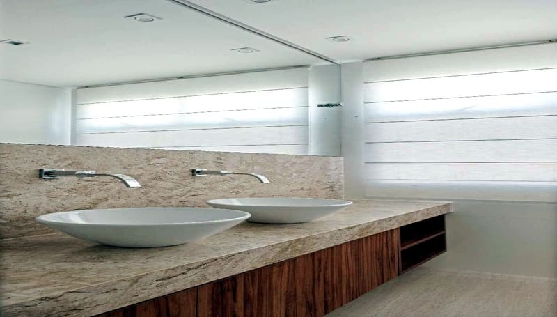 Suite bathroom with double basins