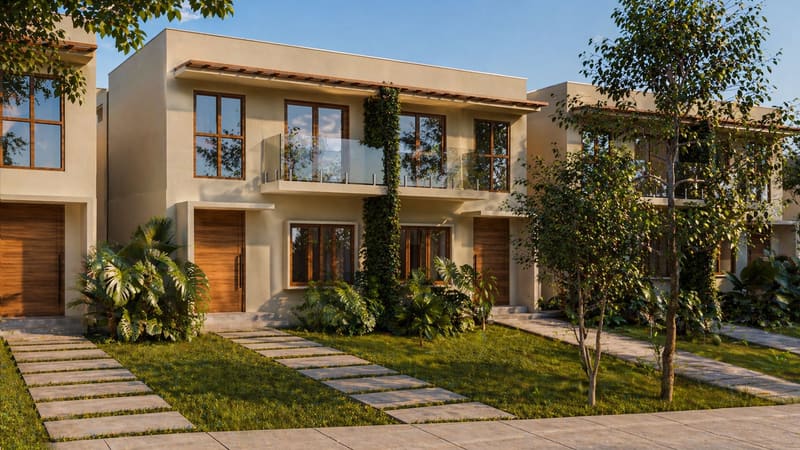 Illustrative rendering of a house front