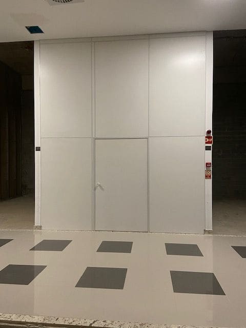 Retail unit frontage on the ground floor