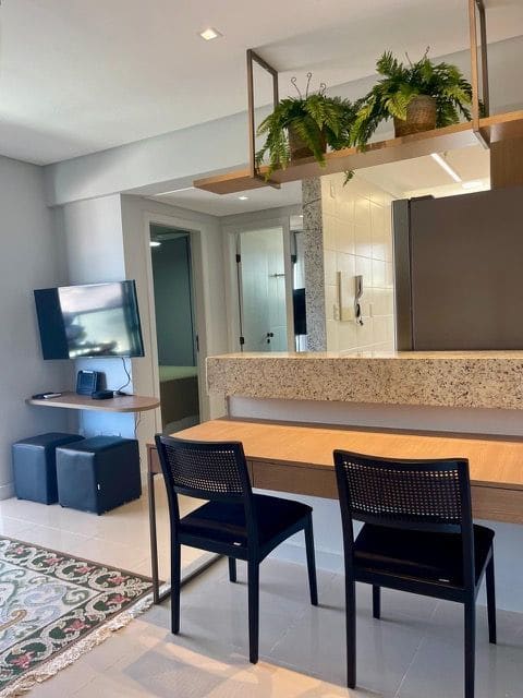 Entry with desk and TV area