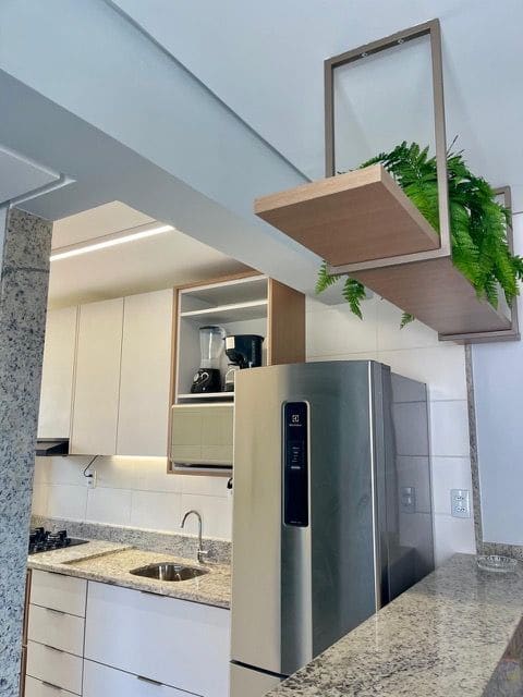 Integrated kitchen and service area