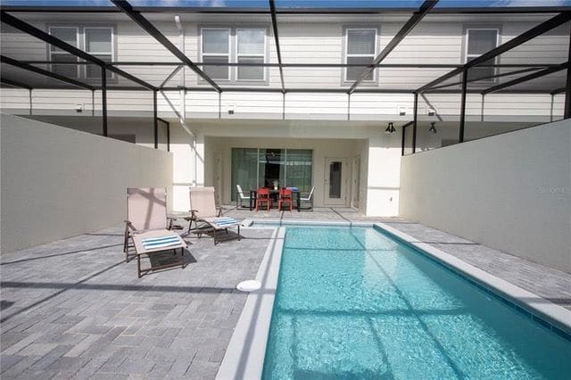Private pool seen from upstairs